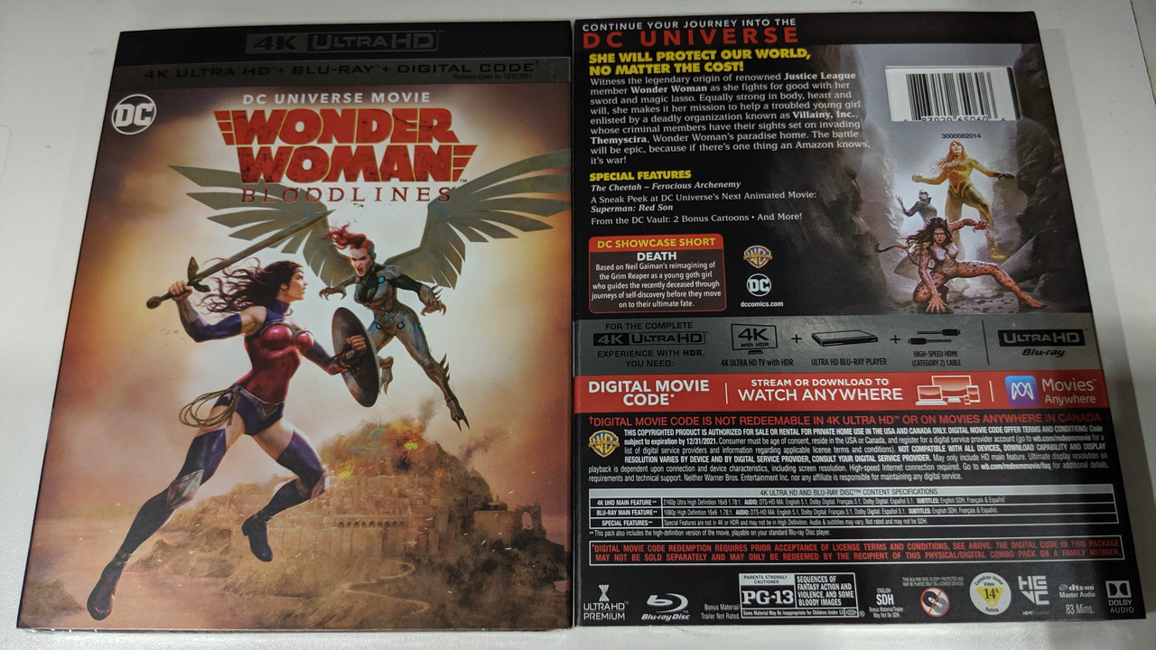 Wonder Woman: Bloodlines Blu-ray (Blu-ray + DVD + Digital HD)