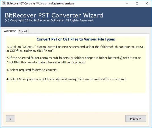 BitRecover PST Converter Wizard v11.7
