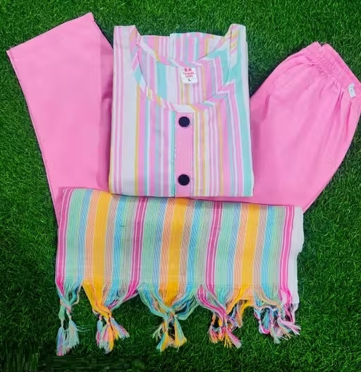 Kurti with pant and dupatta set Color 1 (KS102)