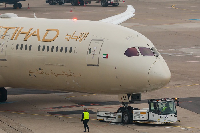 Ilustrasi - maskapai Etihad Airways.