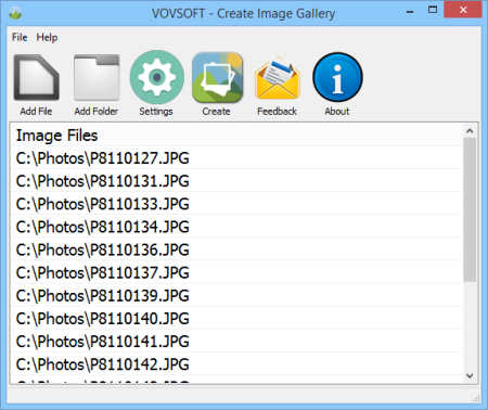 VovSoft Create Image Gallery 1.0