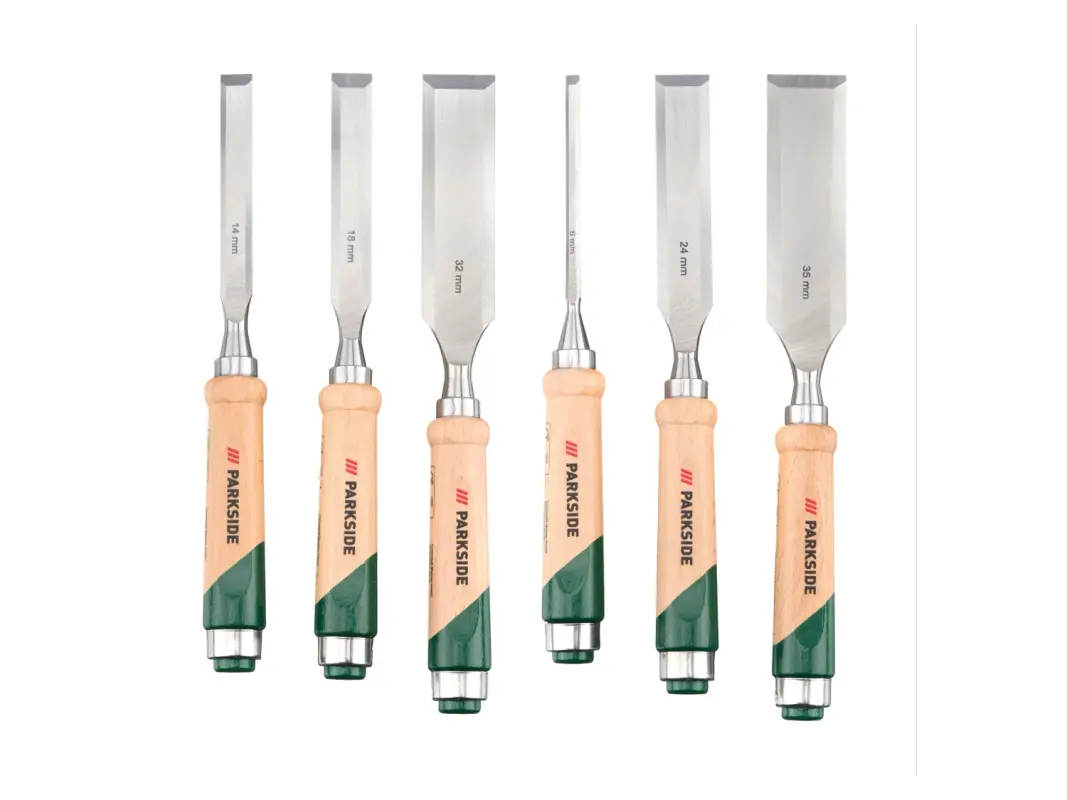 Set di 4 scalpelli per legno con lame in acciaio al cromo