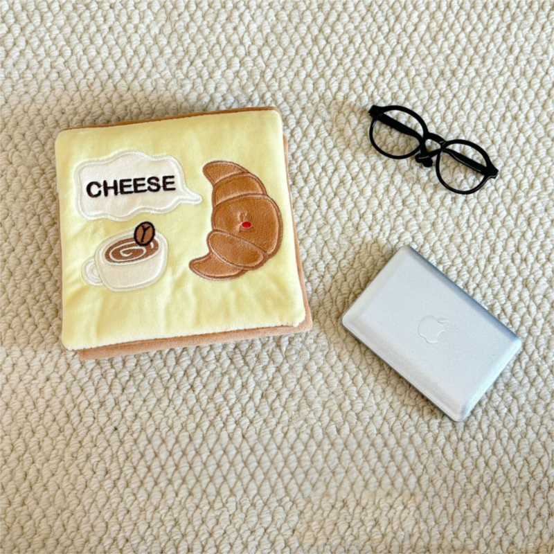 Soft Plush Interactive Sniffing Wallet with Hidden Treat Pockets (Style 4) - Squeaky Enrichment & Boredom Buster for Dog