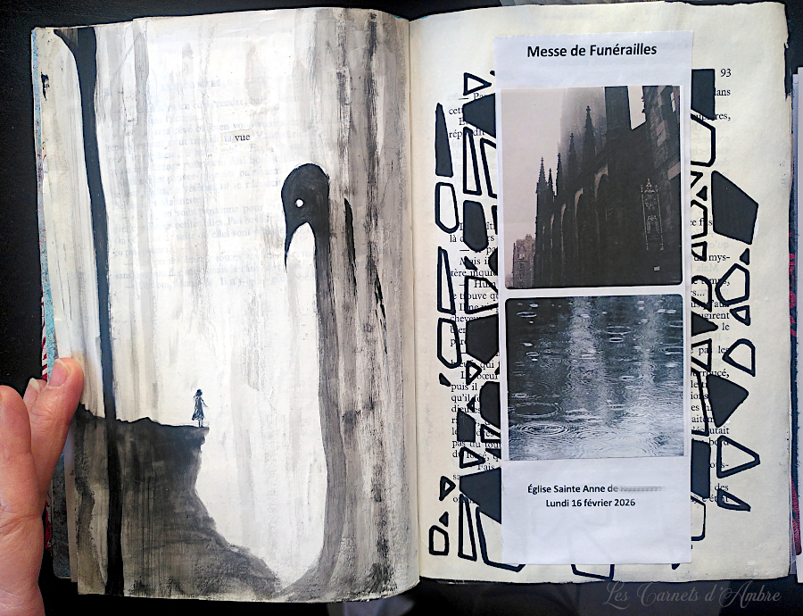 Journal créatif, peinture et collage - on en meurt