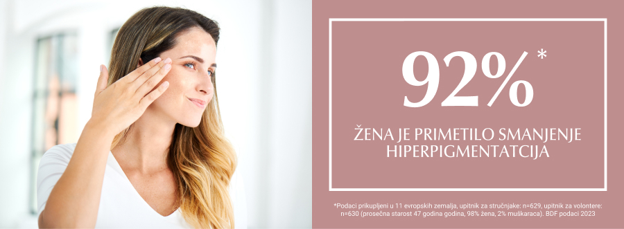 92% žena je primetilo smanjenje hiperpigmentatcija*