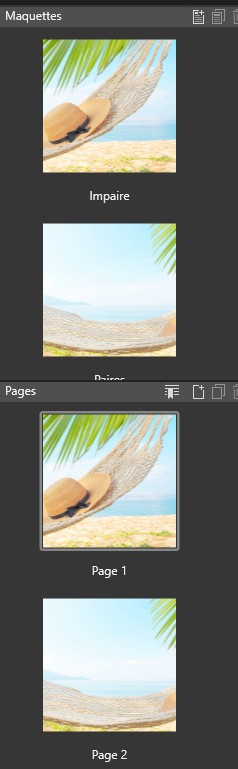 Maquette pages