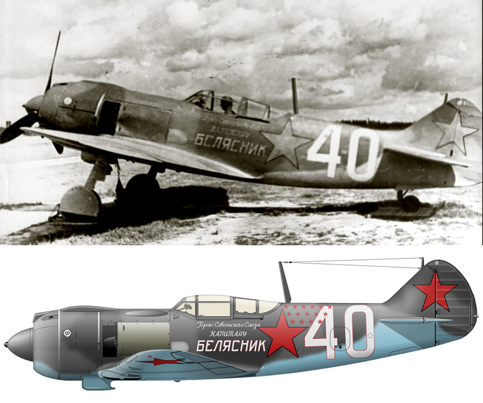 Lavochkin-La-5F-116IAP-White-40-with-Pyotr-Nikiforovich-Belyasnik-Moscow-Aug-1943-0A