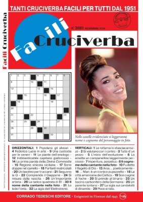 Facili Cruciverba N.3081 - Novembre 2024