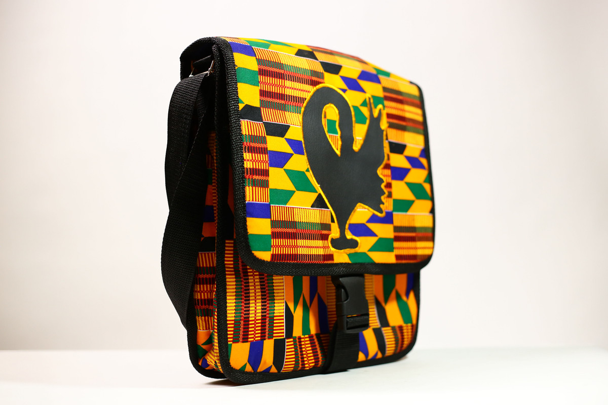 African Bag Sankofa Kente Large Shoulder Vintage Ghana  display picture 1