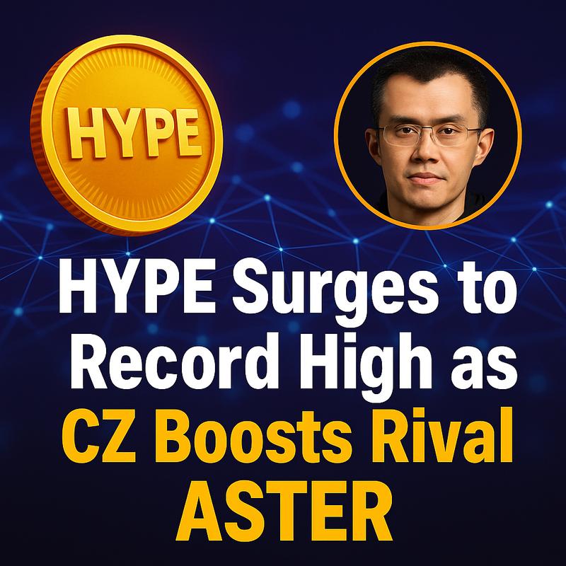 HYPE Surges to Record High as CZ Boosts Rival ASTER in Battle for DEX Dominance