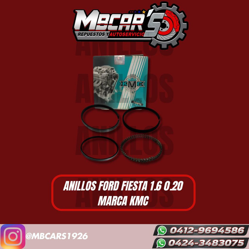 ANILLOS FORD FIESTA 1.6 0.20