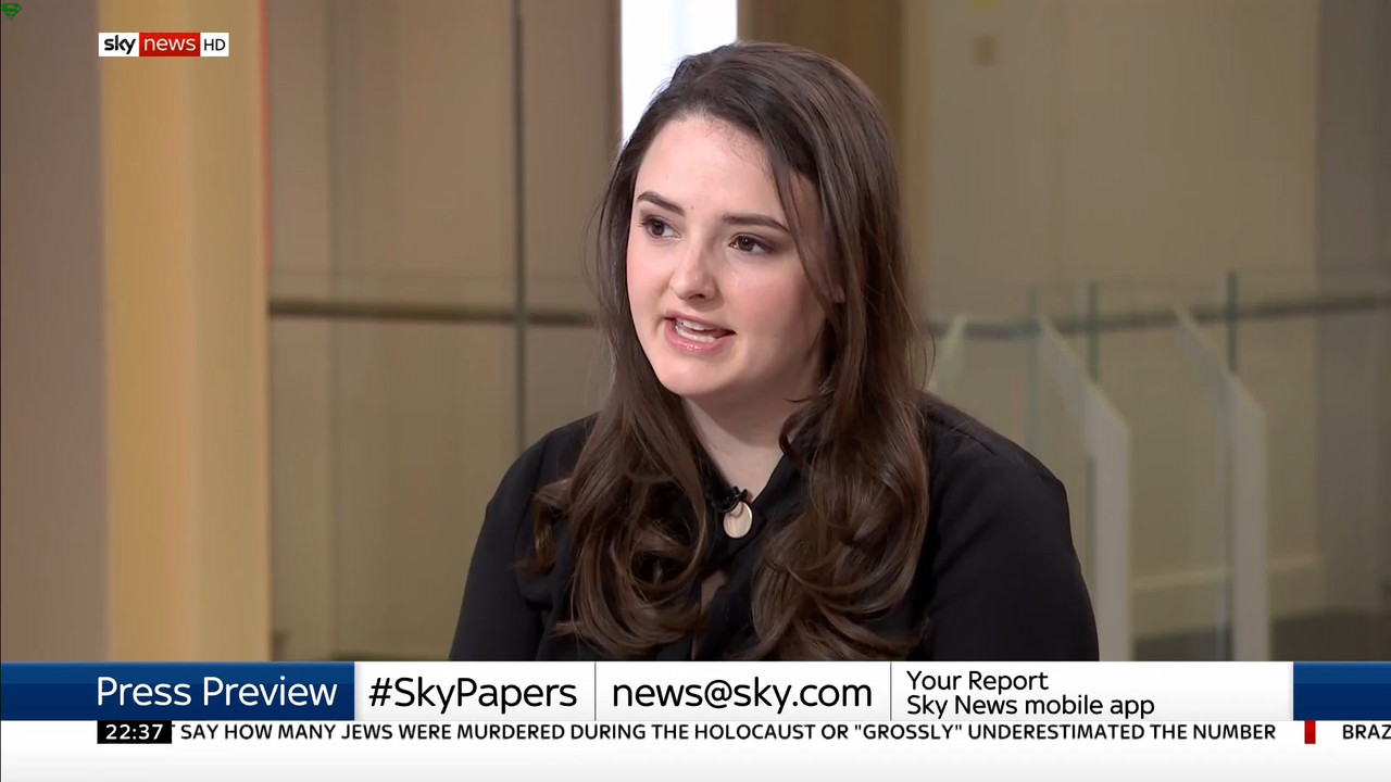 27 January - 22.00.00 - Sky News At 10. Anna Jones with the main