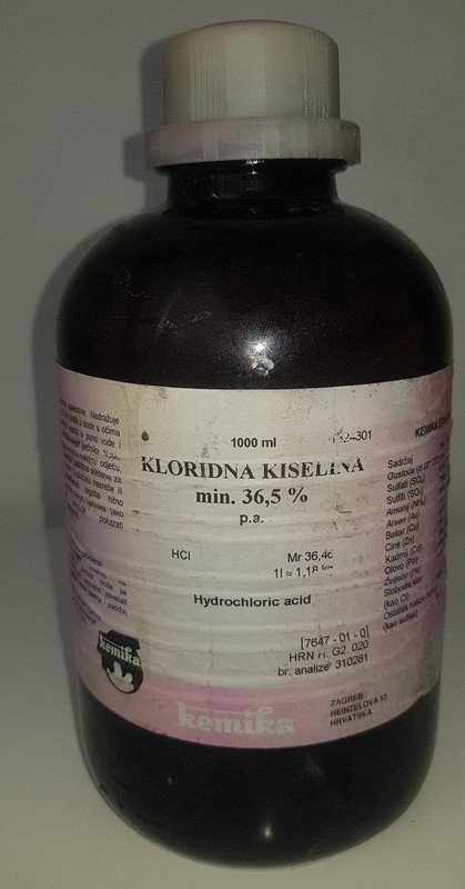 Klorovodična - solna - kloridna kiselina - HCL (3)