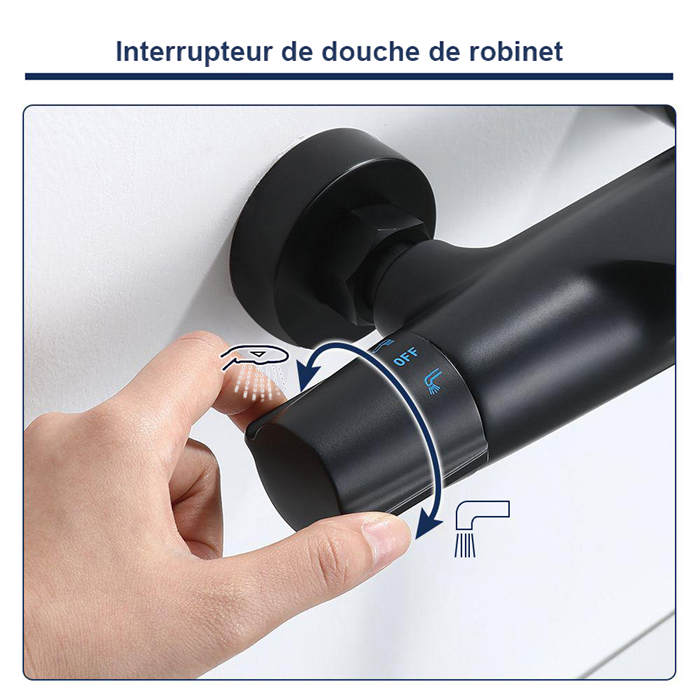 Mitigeur Thermostatique De Baignoire Robinet Cascade Pour Baignoire Robinet Noir En Laiton Design Elégant 14 Mitigeur Thermostatique De Baignoire Robinet Cascade Pour Baignoire Robinet Noir En Laiton Design Elégant -Grohe || Hansgrohe Soldes Magasin