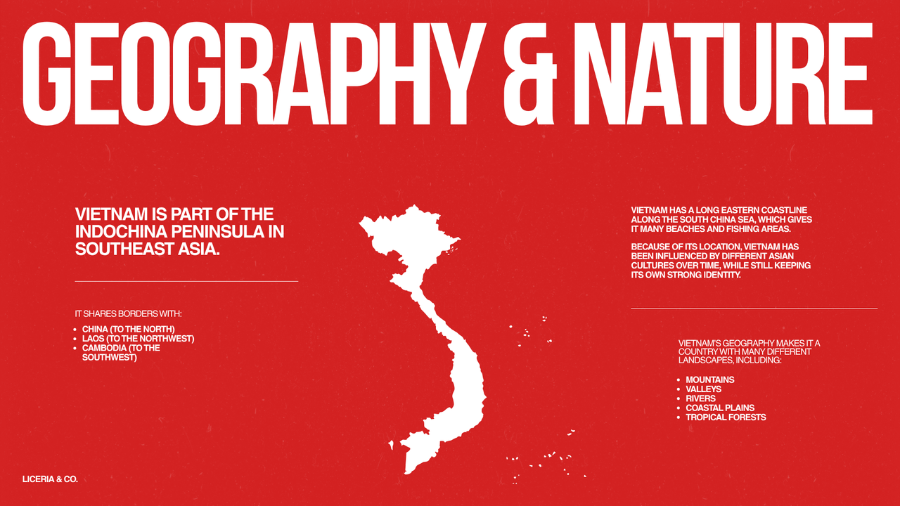 Red and White Bold Vietnam Presentation