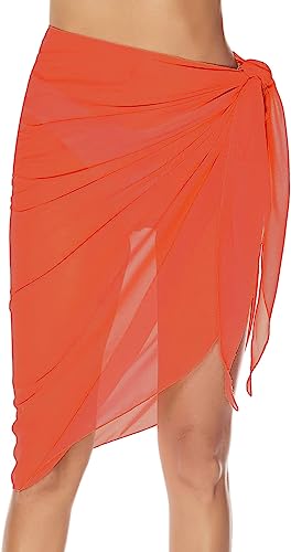 Women's Sarong Chiffon Coverups Bathing Suit Wrap Skirt Long Swimsuit Beach Wear - Picture 42 of 66