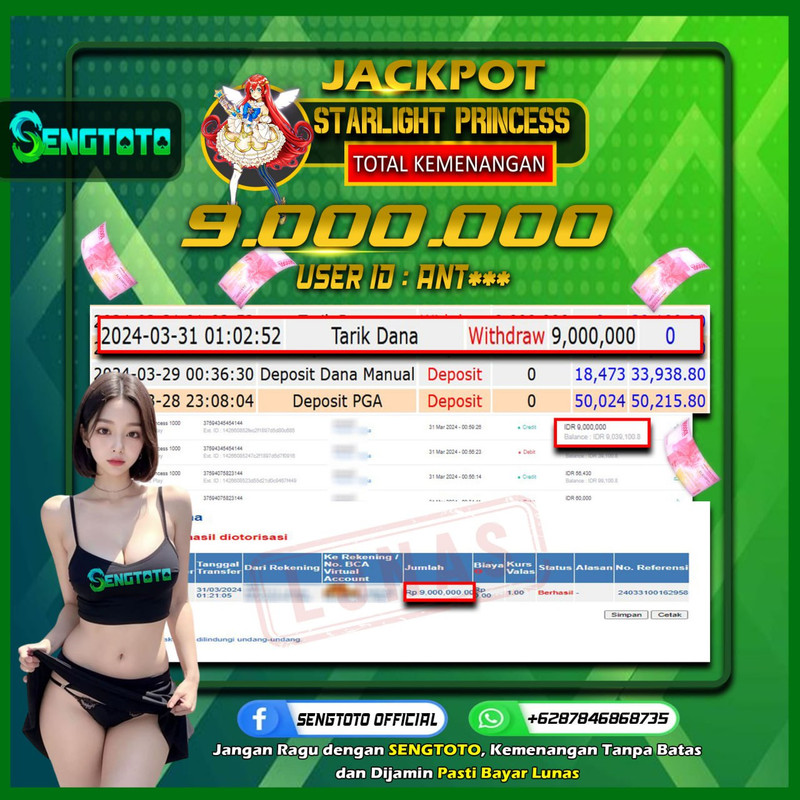 BUKTI PEMBAYARAN SLOT STARLIGHT PRINCESS