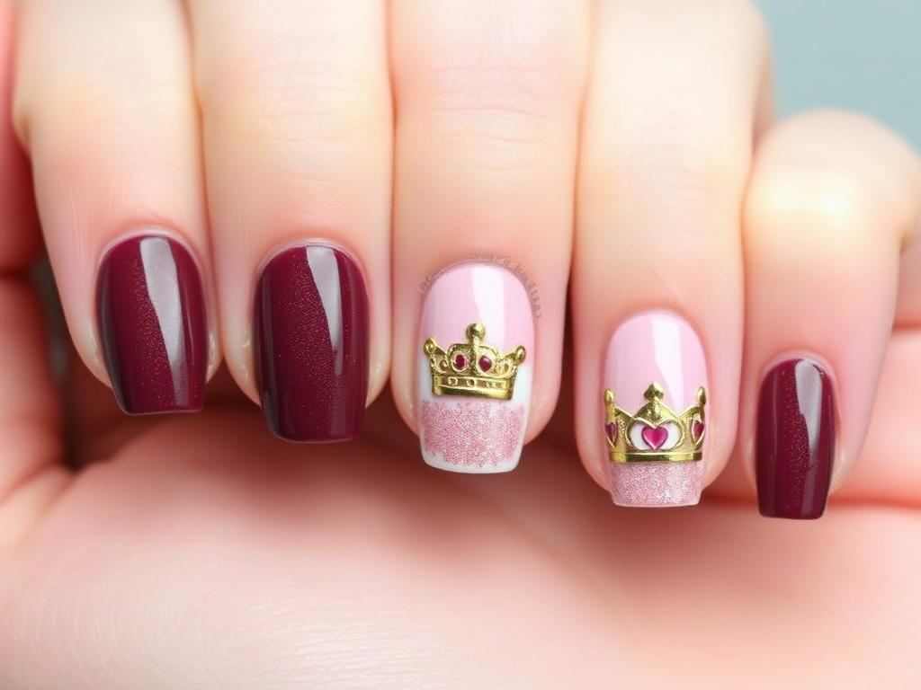 Royal Nail Designs with Crown