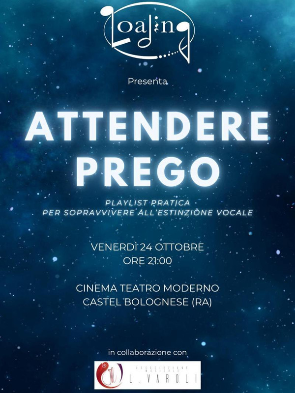 “Attendere, prego”: Venerdì 24 ottobre al Cinema Moderno un concerto tra musica e riflessione sulla voce