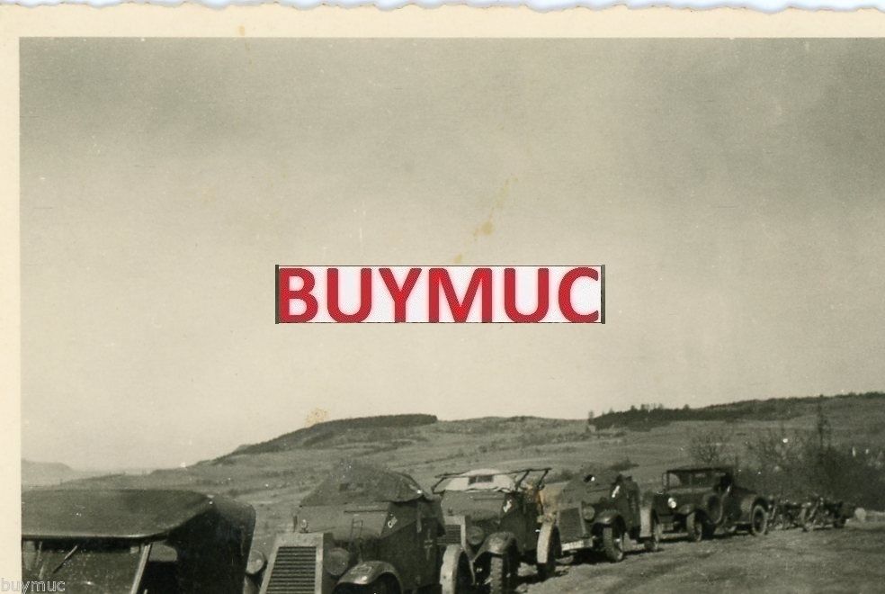 FOTO FRÜHE RAD PANZER TANK KFZ KOLONE