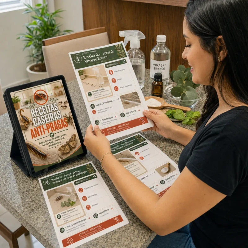 Receita caseira anti-praga aplicada na cozinha