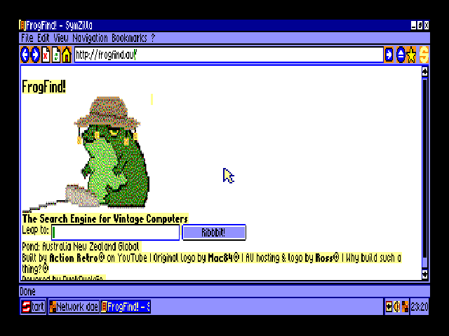 SymZilla browser running on SymbOS for MSX