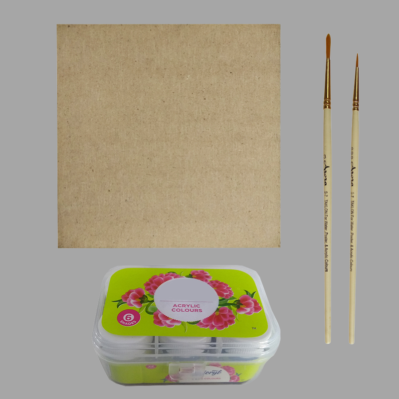 Scandinavian Art on MDF Square Board DIY Kit 