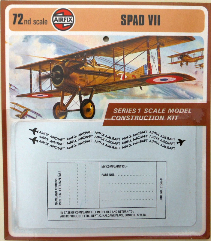 Airfix 72 Spad VII (01049-8) Header