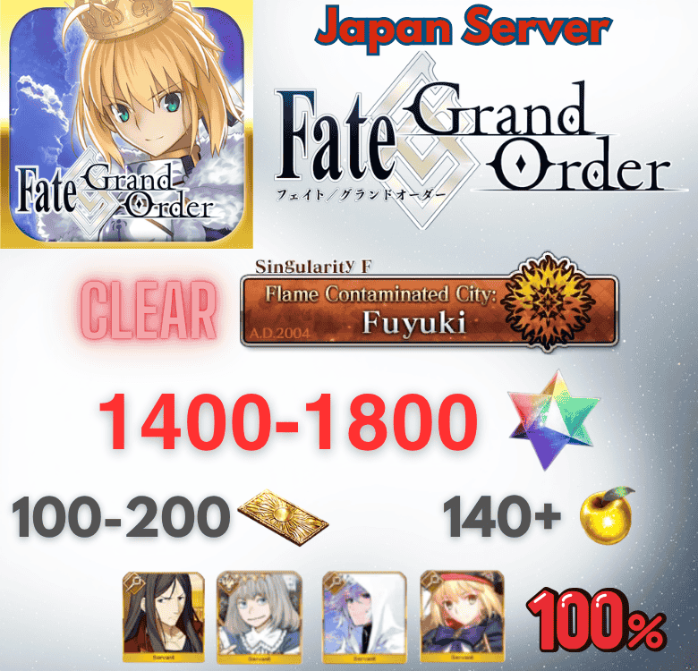 [JP] Gói tk FGO Starter Account 4 xe + 1400sq 