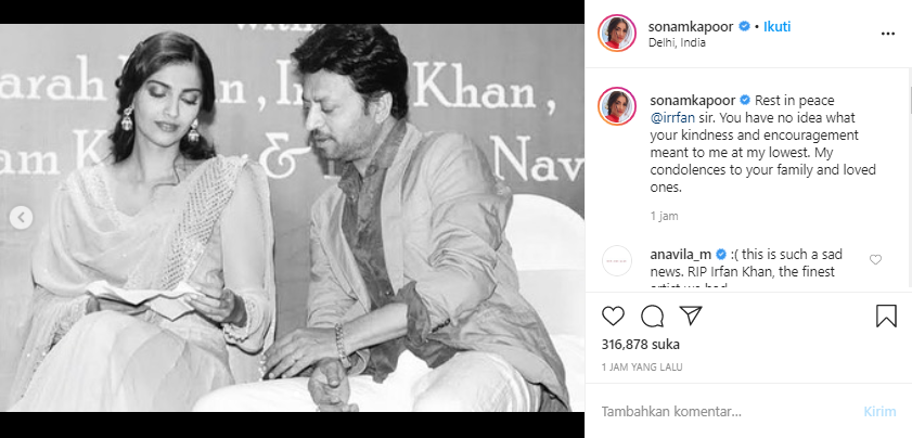 Sonam Kapoor dan Irrfan Khan