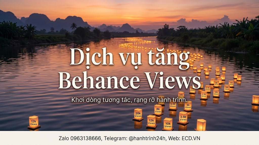 tăng behance views thật tăng like