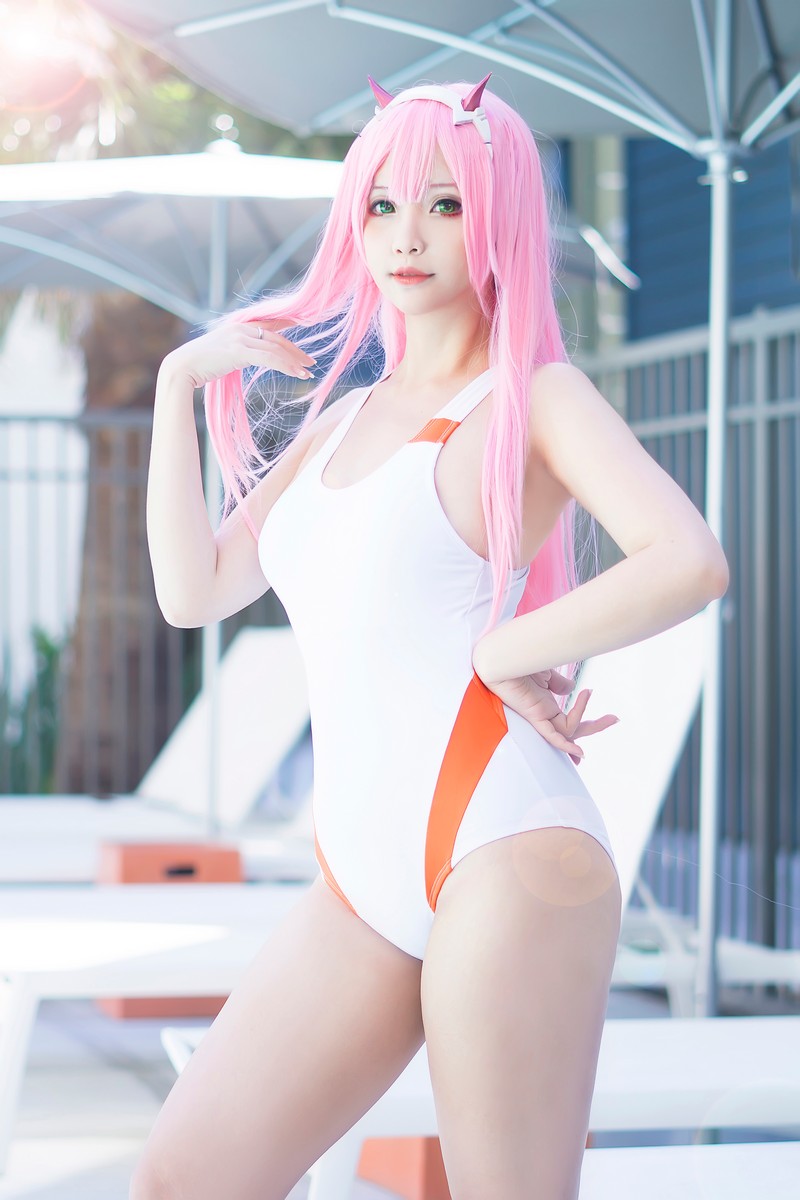 Hana Bunny 02泳装 Cosplay写真｜Zero Two Swimsuit 高清图片合集[8P-84.1M]