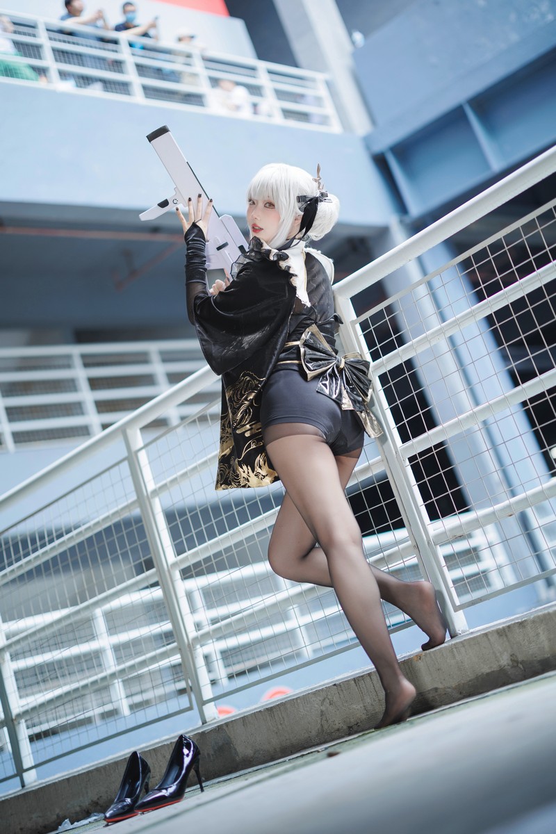 切切Celia 布兰浴衣 Blanc Cosplay NIKKE 写真 17P插图4