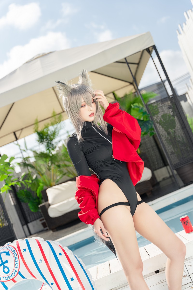 切切Celia 明日方舟 红 Cosplay 高清写真 28P+1V插图5
