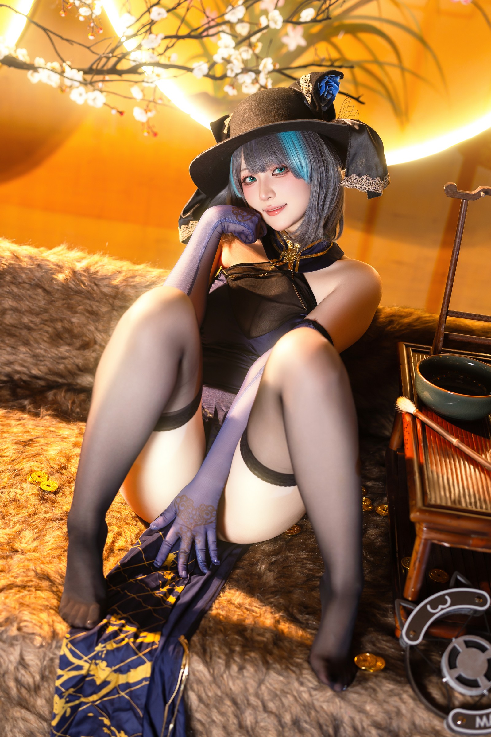 屿鱼 Yuyu 金装猫猫头 原创 Cosplay 写真集（60P｜747MB）插图2