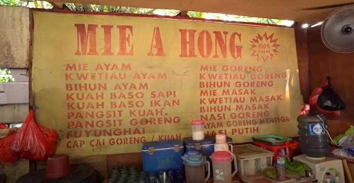 Pilihan menu di Mie Ahong