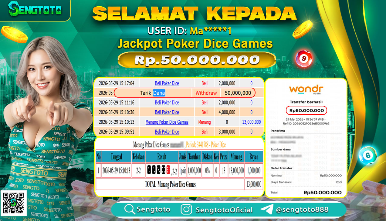 BUKTI PEMBAYARAN LIVEGAME POKER DICE
