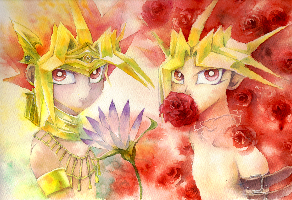 Hình vẽ Atemu (Yami Yugi) bộ YugiOh (vua trò chơi) 1_Atemp_10