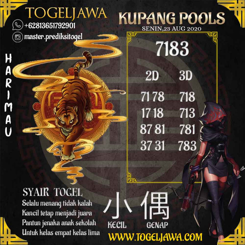 Prediksi KupangPool Tanggal 2020-08-23