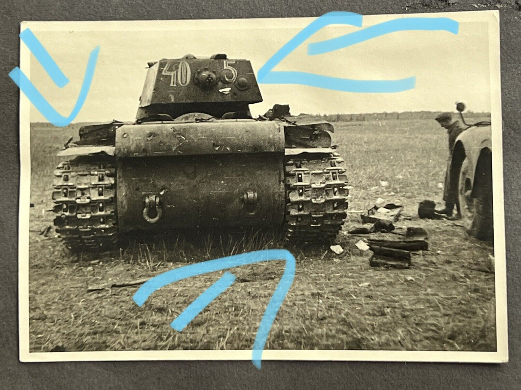 Bh9) Deutsches Foto 2wk Panzer bei Grodno Russland Fotoalbum Russia Tank