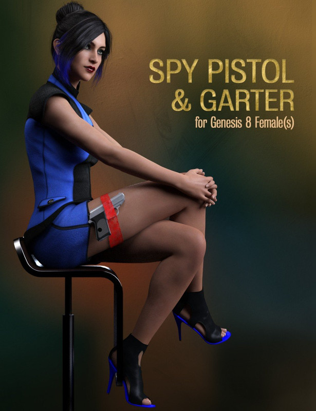 Spy Pistol and Garter for Genesis 8 Female Spy Pistol and Garter for Genesis 8 Female
