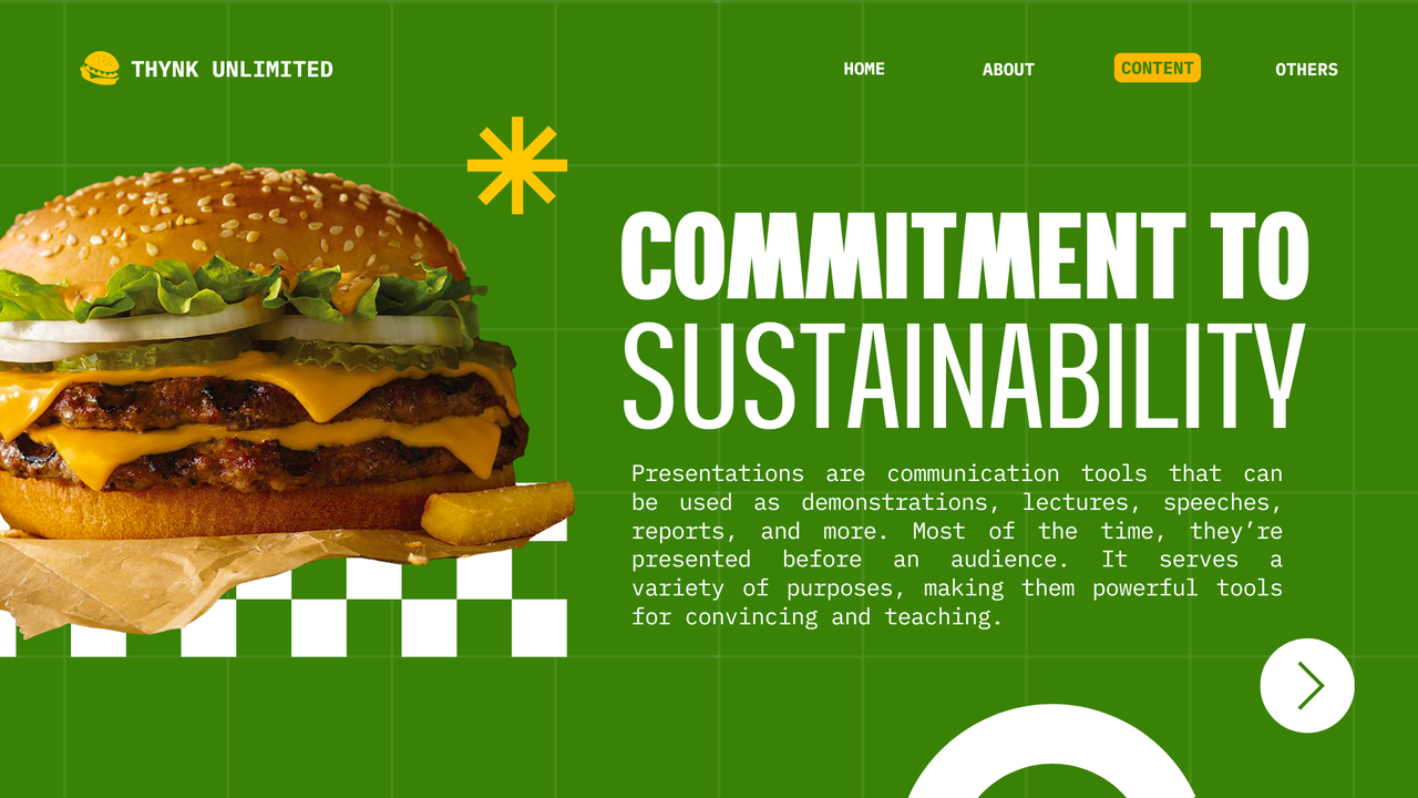 Red and White Modern Burger Presentation