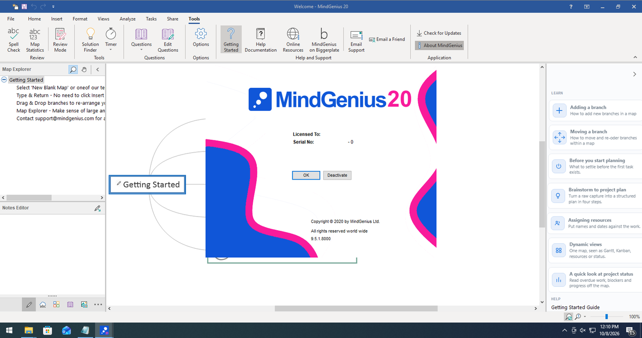 Working with MindGenius 20 v9.5.1.8000 full activated