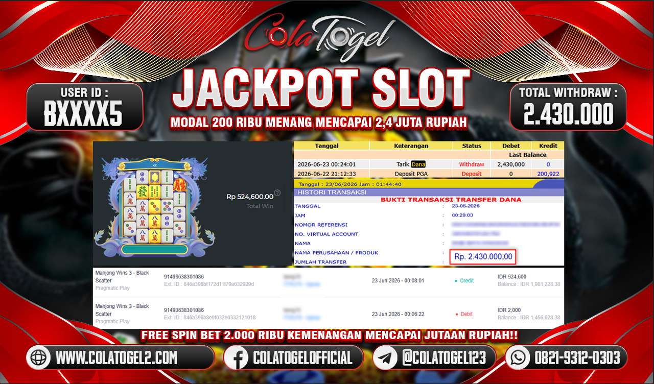 JACKPOT SLOT GACOR!!