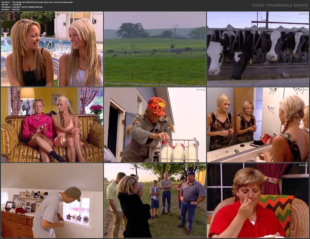 The Simple Life S01E02 Dairy Farmin' Divas a.k.a. First Day of Work.mkv