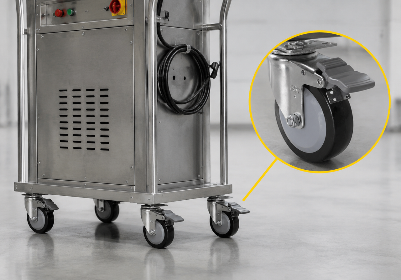 Caster brake offset design