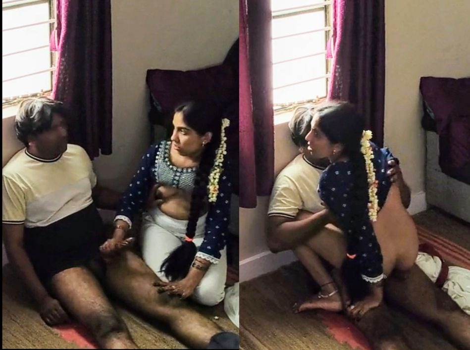 Desi bhabhi rubbing his dick sex video