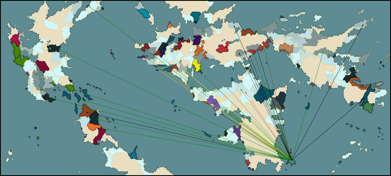 Carte de la diplomatie annanos en 2019 et avant