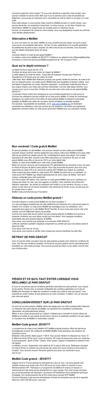 Meilleur code promo Mel Bet ZEVS777 Pari gratuit de 100