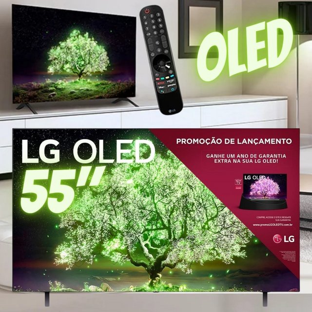 Smart TV 4K LG OLED 55” com Inteligência Artificial ThinQ AI, Google Alexa e Wi-Fi – OLED55A1PSA